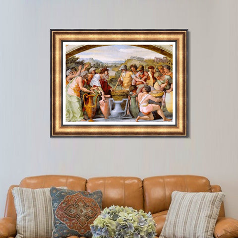 INVIN ART Framed Canvas Art Giclee Print Series#044 by Raphael/Raffaello Sanzio Wall Art Living Room Home Office Decorations