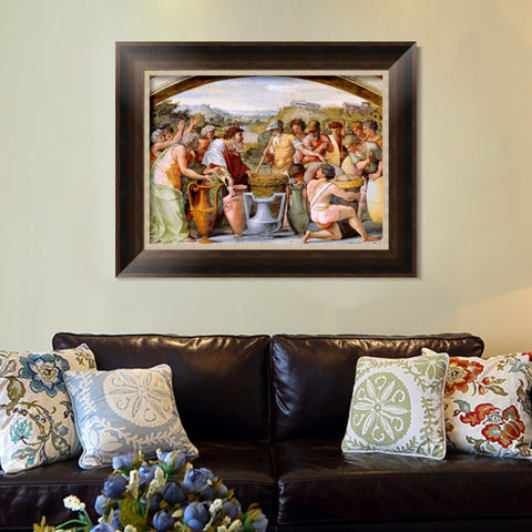 INVIN ART Framed Canvas Art Giclee Print Series#044 by Raphael/Raffaello Sanzio Wall Art Living Room Home Office Decorations