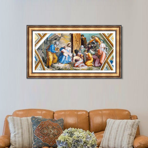 INVIN ART Framed Canvas Art Giclee Print Series#046 by Raphael/Raffaello Sanzio Wall Art Living Room Home Office Decorations
