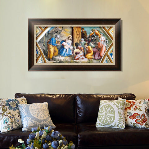 INVIN ART Framed Canvas Art Giclee Print Series#046 by Raphael/Raffaello Sanzio Wall Art Living Room Home Office Decorations