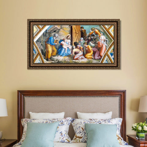 INVIN ART Framed Canvas Art Giclee Print Series#046 by Raphael/Raffaello Sanzio Wall Art Living Room Home Office Decorations