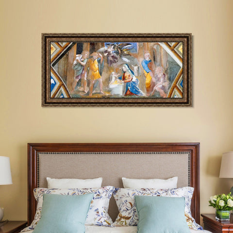 INVIN ART Framed Canvas Art Giclee Print Series#047 by Raphael/Raffaello Sanzio Wall Art Living Room Home Office Decorations