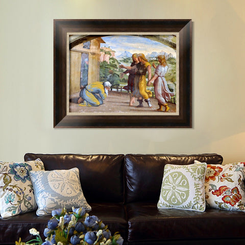 INVIN ART Framed Canvas Art Giclee Print Series#048 by Raphael/Raffaello Sanzio Wall Art Living Room Home Office Decorations