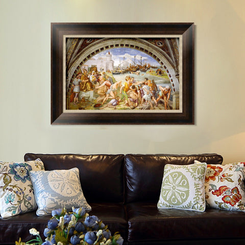 INVIN ART Framed Canvas Art Giclee Print Series#049 by Raphael/Raffaello Sanzio Wall Art Living Room Home Office Decorations