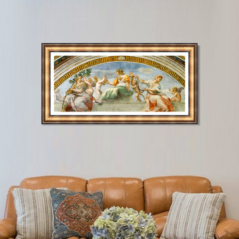 INVIN ART Framed Canvas Art Giclee Print Series#050 by Raphael/Raffaello Sanzio Wall Art Living Room Home Office Decorations