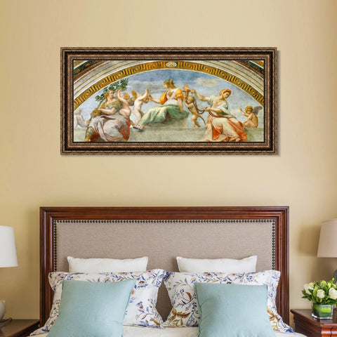 INVIN ART Framed Canvas Art Giclee Print Series#050 by Raphael/Raffaello Sanzio Wall Art Living Room Home Office Decorations