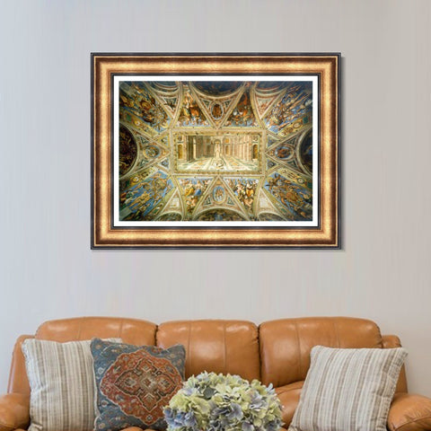 INVIN ART Framed Canvas Art Giclee Print Series#051 by Raphael/Raffaello Sanzio Wall Art Living Room Home Office Decorations