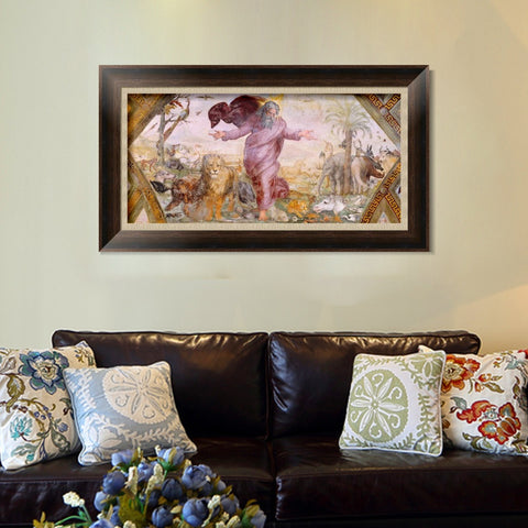 INVIN ART Framed Canvas Art Giclee Print Series#053 by Raphael/Raffaello Sanzio Wall Art Living Room Home Office Decorations