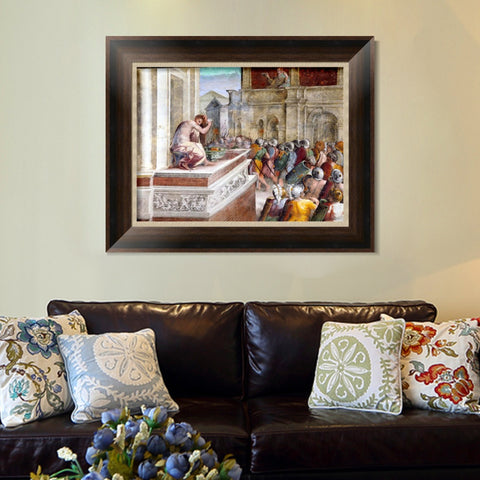 INVIN ART Framed Canvas Art Giclee Print Series#055 by Raphael/Raffaello Sanzio Wall Art Living Room Home Office Decorations