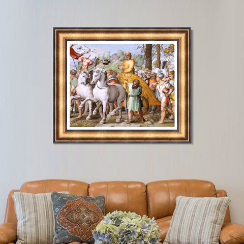 INVIN ART Framed Canvas Art Giclee Print Series#057 by Raphael/Raffaello Sanzio Wall Art Living Room Home Office Decorations