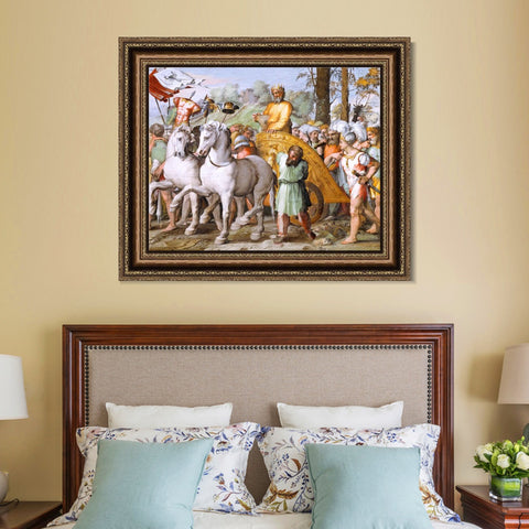 INVIN ART Framed Canvas Art Giclee Print Series#057 by Raphael/Raffaello Sanzio Wall Art Living Room Home Office Decorations