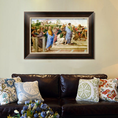 INVIN ART Framed Canvas Art Giclee Print Series#058 by Raphael/Raffaello Sanzio Wall Art Living Room Home Office Decorations