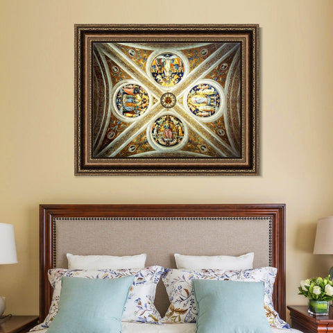 INVIN ART Framed Canvas Art Giclee Print Series#061 by Raphael/Raffaello Sanzio Wall Art Living Room Home Office Decorations