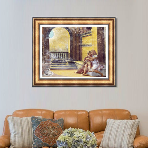 INVIN ART Framed Canvas Art Giclee Print Series#062 by Raphael/Raffaello Sanzio Wall Art Living Room Home Office Decorations