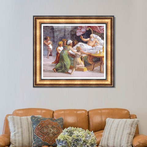 INVIN ART Framed Canvas Art Giclee Print Series#063 by Raphael/Raffaello Sanzio Wall Art Living Room Home Office Decorations