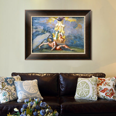 INVIN ART Framed Canvas Art Giclee Print Series#064 by Raphael/Raffaello Sanzio Wall Art Living Room Home Office Decorations