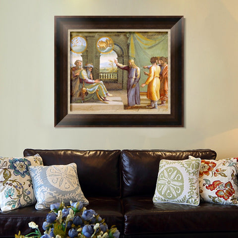 INVIN ART Framed Canvas Art Giclee Print Series#065 by Raphael/Raffaello Sanzio Wall Art Living Room Home Office Decorations