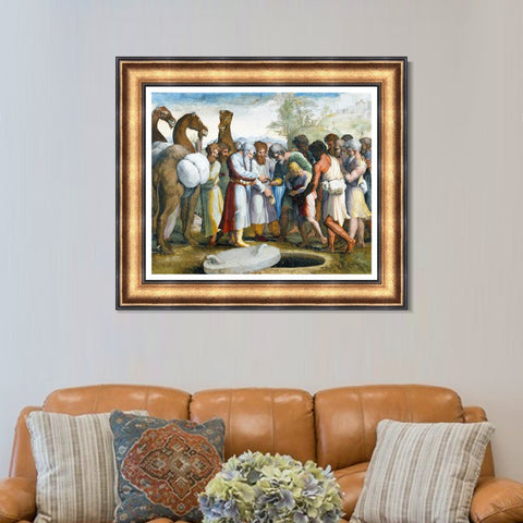 INVIN ART Framed Canvas Art Giclee Print Series#066 by Raphael/Raffaello Sanzio Wall Art Living Room Home Office Decorations