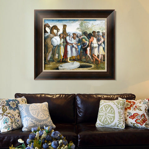 INVIN ART Framed Canvas Art Giclee Print Series#066 by Raphael/Raffaello Sanzio Wall Art Living Room Home Office Decorations