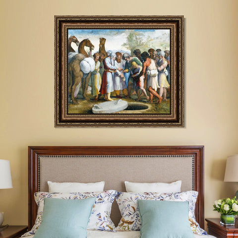 INVIN ART Framed Canvas Art Giclee Print Series#066 by Raphael/Raffaello Sanzio Wall Art Living Room Home Office Decorations