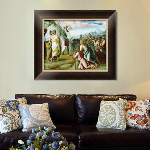 INVIN ART Framed Canvas Art Giclee Print Series#068 by Raphael/Raffaello Sanzio Wall Art Living Room Home Office Decorations