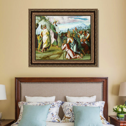 INVIN ART Framed Canvas Art Giclee Print Series#068 by Raphael/Raffaello Sanzio Wall Art Living Room Home Office Decorations