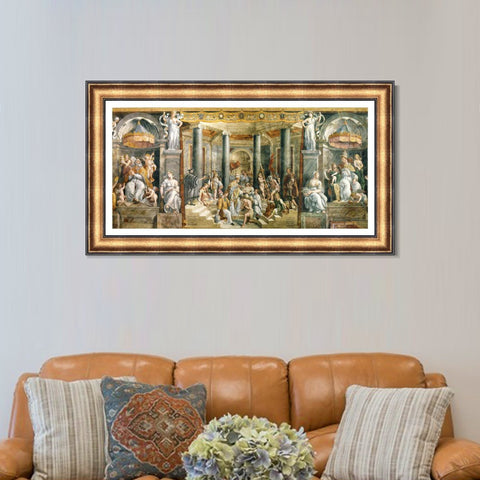 INVIN ART Framed Canvas Art Giclee Print Series#071 by Raphael/Raffaello Sanzio Wall Art Living Room Home Office Decorations