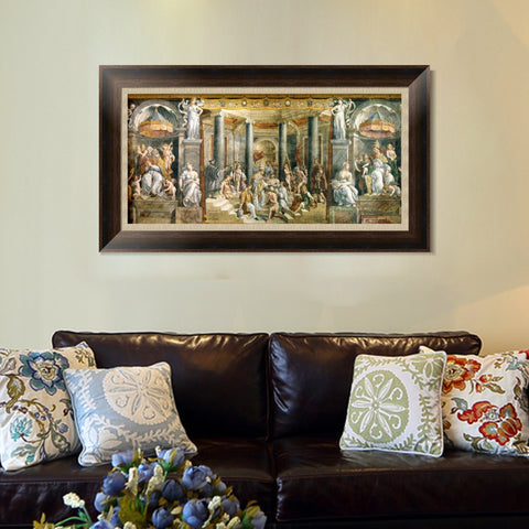 INVIN ART Framed Canvas Art Giclee Print Series#071 by Raphael/Raffaello Sanzio Wall Art Living Room Home Office Decorations