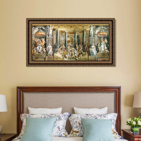 INVIN ART Framed Canvas Art Giclee Print Series#071 by Raphael/Raffaello Sanzio Wall Art Living Room Home Office Decorations