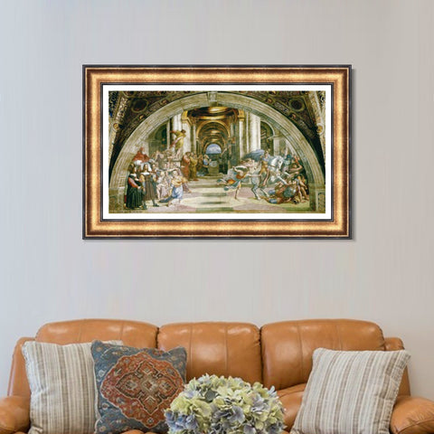 INVIN ART Framed Canvas Art Giclee Print Series#073 by Raphael/Raffaello Sanzio Wall Art Living Room Home Office Decorations