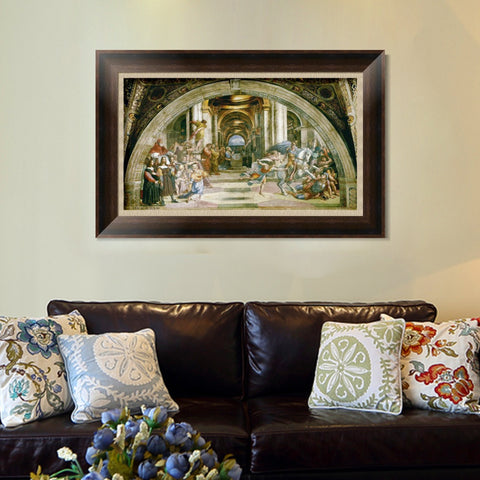 INVIN ART Framed Canvas Art Giclee Print Series#073 by Raphael/Raffaello Sanzio Wall Art Living Room Home Office Decorations