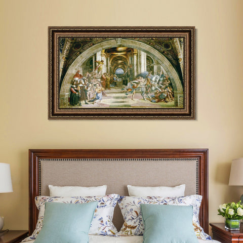 INVIN ART Framed Canvas Art Giclee Print Series#073 by Raphael/Raffaello Sanzio Wall Art Living Room Home Office Decorations