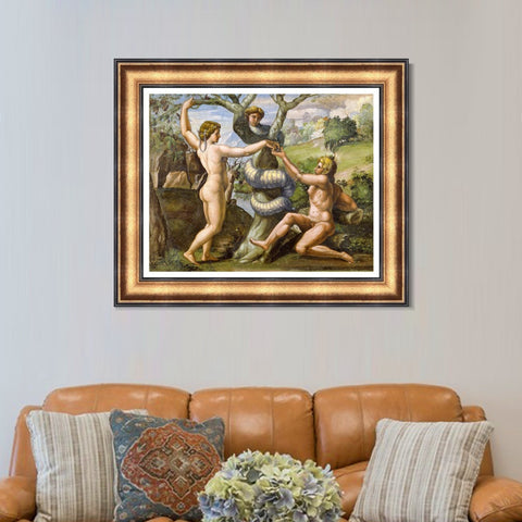 INVIN ART Framed Canvas Art Giclee Print Series#074 by Raphael/Raffaello Sanzio Wall Art Living Room Home Office Decorations