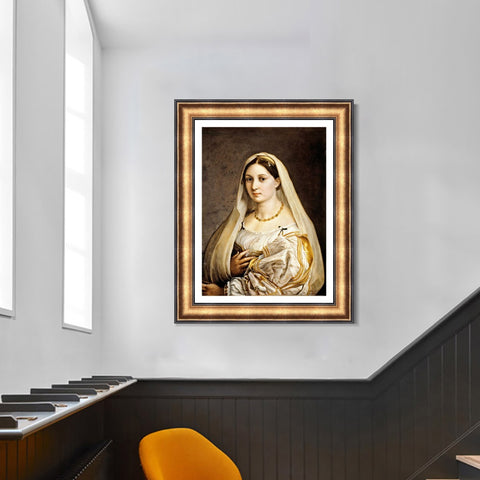 INVIN ART Framed Canvas Art Giclee Print Series#075 by Raphael/Raffaello Sanzio Wall Art Living Room Home Office Decorations