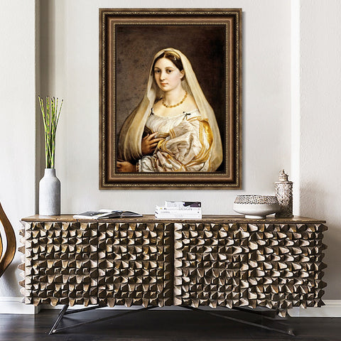 INVIN ART Framed Canvas Art Giclee Print Series#075 by Raphael/Raffaello Sanzio Wall Art Living Room Home Office Decorations