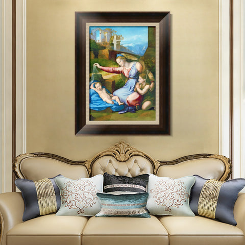 INVIN ART Framed Canvas Art Giclee Print Series#076 by Raphael/Raffaello Sanzio Wall Art Living Room Home Office Decorations