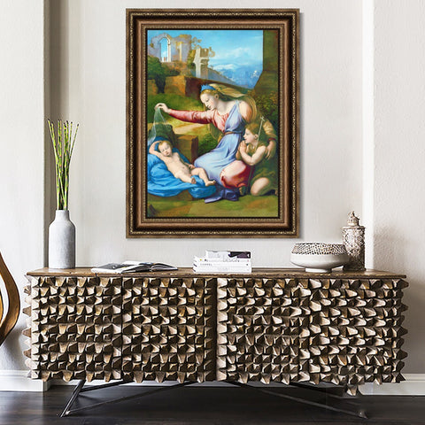 INVIN ART Framed Canvas Art Giclee Print Series#076 by Raphael/Raffaello Sanzio Wall Art Living Room Home Office Decorations