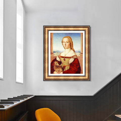 INVIN ART Framed Canvas Art Giclee Print Series#077 by Raphael/Raffaello Sanzio Wall Art Living Room Home Office Decorations