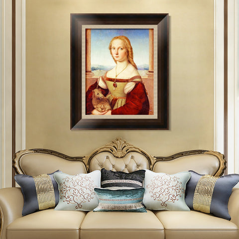 INVIN ART Framed Canvas Art Giclee Print Series#077 by Raphael/Raffaello Sanzio Wall Art Living Room Home Office Decorations
