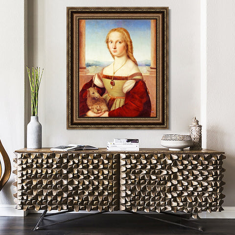 INVIN ART Framed Canvas Art Giclee Print Series#077 by Raphael/Raffaello Sanzio Wall Art Living Room Home Office Decorations