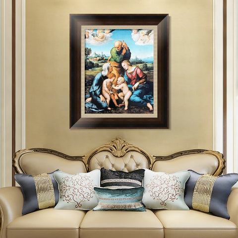 INVIN ART Framed Canvas Art Giclee Print Series#090 by Raphael/Raffaello Sanzio Wall Art Living Room Home Office Decorations