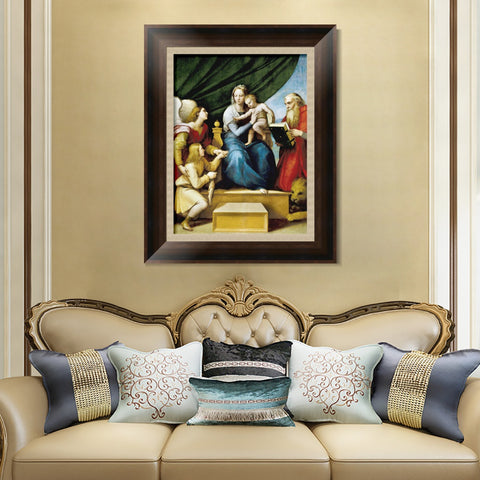 INVIN ART Framed Canvas Art Giclee Print Series#097 by Raphael/Raffaello Sanzio Wall Art Living Room Home Office Decorations