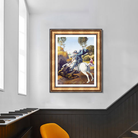 INVIN ART Framed Canvas Art Giclee Print Series#098 by Raphael/Raffaello Sanzio Wall Art Living Room Home Office Decorations