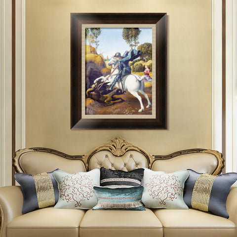 INVIN ART Framed Canvas Art Giclee Print Series#098 by Raphael/Raffaello Sanzio Wall Art Living Room Home Office Decorations