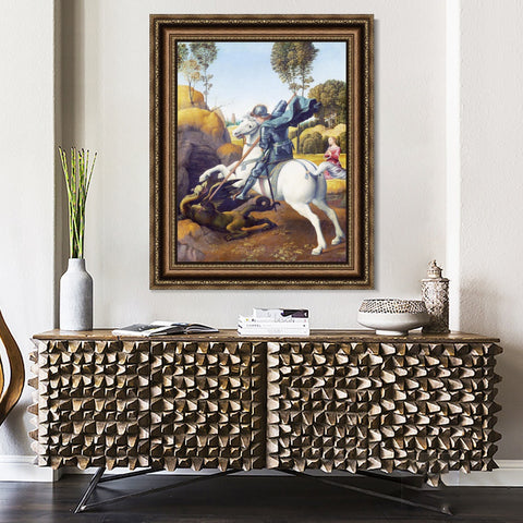 INVIN ART Framed Canvas Art Giclee Print Series#098 by Raphael/Raffaello Sanzio Wall Art Living Room Home Office Decorations