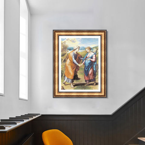 INVIN ART Framed Canvas Art Giclee Print Series#099 by Raphael/Raffaello Sanzio Wall Art Living Room Home Office Decorations