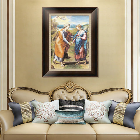 INVIN ART Framed Canvas Art Giclee Print Series#099 by Raphael/Raffaello Sanzio Wall Art Living Room Home Office Decorations