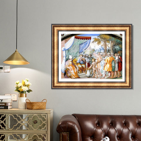 INVIN ART Framed Canvas Art Giclee Print Series#112 by Raphael/Raffaello Sanzio Wall Art Living Room Home Office Decorations