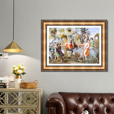 INVIN ART Framed Canvas Art Giclee Print Series#120 by Raphael/Raffaello Sanzio Wall Art Living Room Home Office Decorations