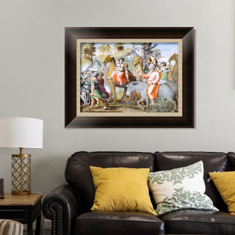 INVIN ART Framed Canvas Art Giclee Print Series#120 by Raphael/Raffaello Sanzio Wall Art Living Room Home Office Decorations